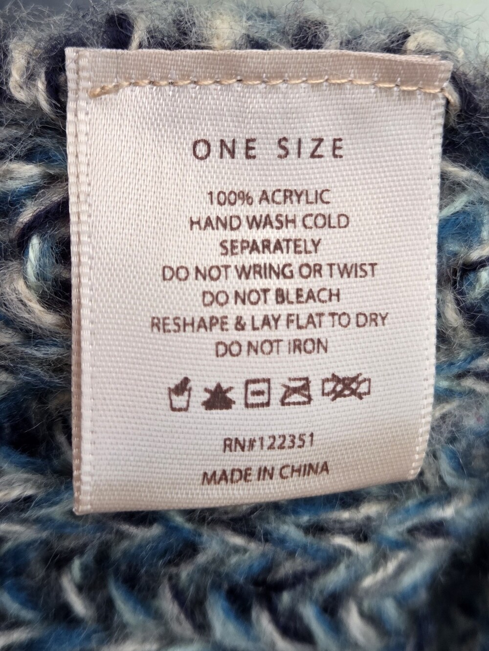 Do everything in love Teal Mix Chunky Knit Poncho - Picture 3 of 5